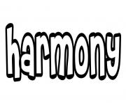 Coloriage Harmony