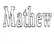 Coloriage Mathew