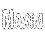 Coloriage Maxim