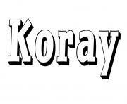 Coloriage Koray