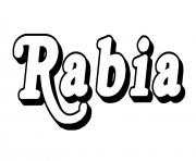 Coloriage Rabia