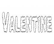 Coloriage Valentine