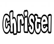 Coloriage Christel