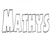 Coloriage Mathys