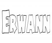 Coloriage Erwann