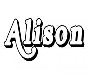 Coloriage Alison