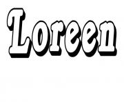 Coloriage Loreen