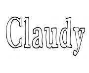 Coloriage Claudy