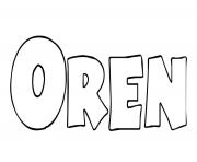 Coloriage Oren