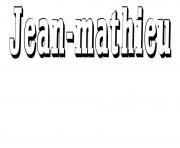 Coloriage Jean mathieu