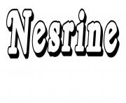 Coloriage Nesrine