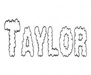 Coloriage Taylor