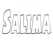 Coloriage Salima