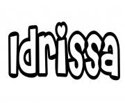 Coloriage Idrissa