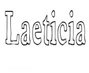 Coloriage Laeticia