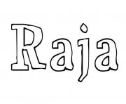 Coloriage Raja