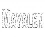 Coloriage Mayalen