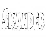 Coloriage Skander