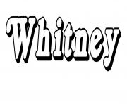 Coloriage Whitney