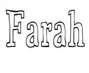 Coloriage Farah