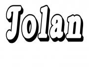 Coloriage Jolan