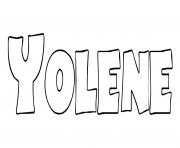 Coloriage Yolene