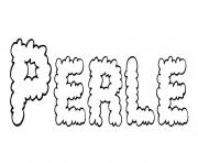 Coloriage Perle