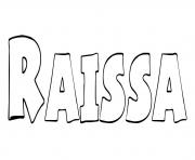 Coloriage Raissa