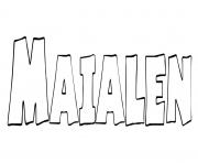 Coloriage Maialen