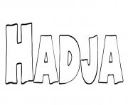 Coloriage Hadja