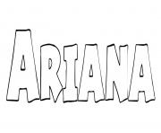 Coloriage Ariana