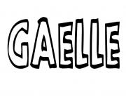 Coloriage Gaelle