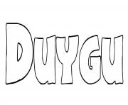 Coloriage Duygu