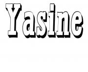 Coloriage Yasine