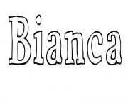 Coloriage Bianca