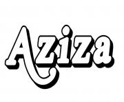 Coloriage Aziza