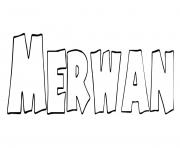 Coloriage Merwan