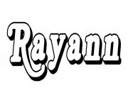 Coloriage Rayann