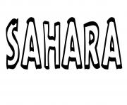 Coloriage Sahara