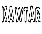 Coloriage Kawtar