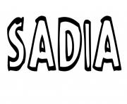 Coloriage Sadia