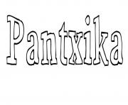 Coloriage Pantxika