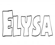 Coloriage Elysa