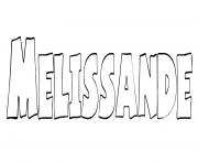 Coloriage Melissande