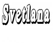 Coloriage Svetlana