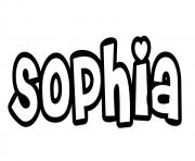 Coloriage Sophia