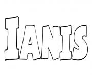 Coloriage Ianis