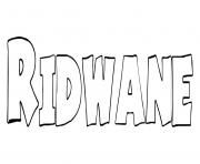 Coloriage Ridwane