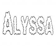 Coloriage Alyssa