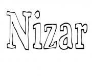 Coloriage Nizar